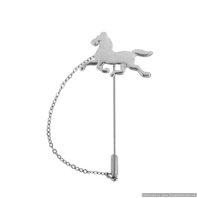 Silver Running Horse Lapel Stick/Lapel pin/Brooch/Coller Pin/Shirt Stud For Men 